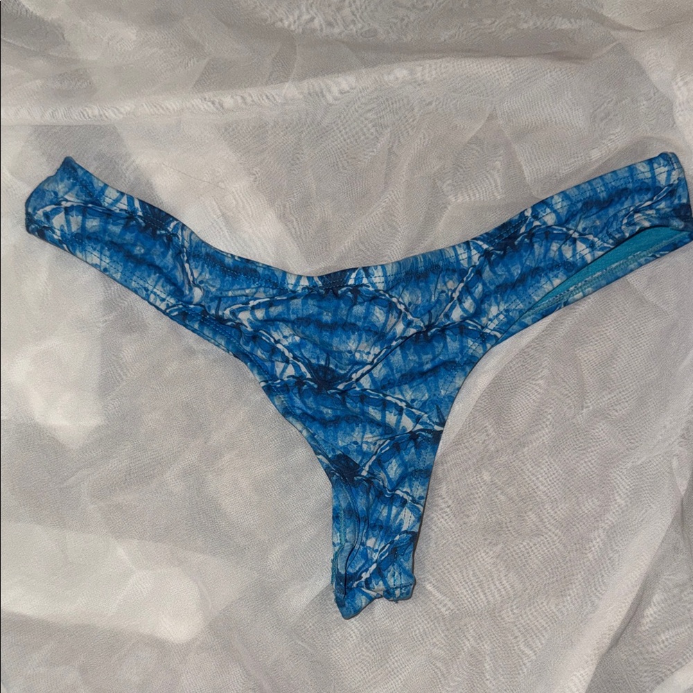 Blue Tie-Dye shell Bikini Bottom